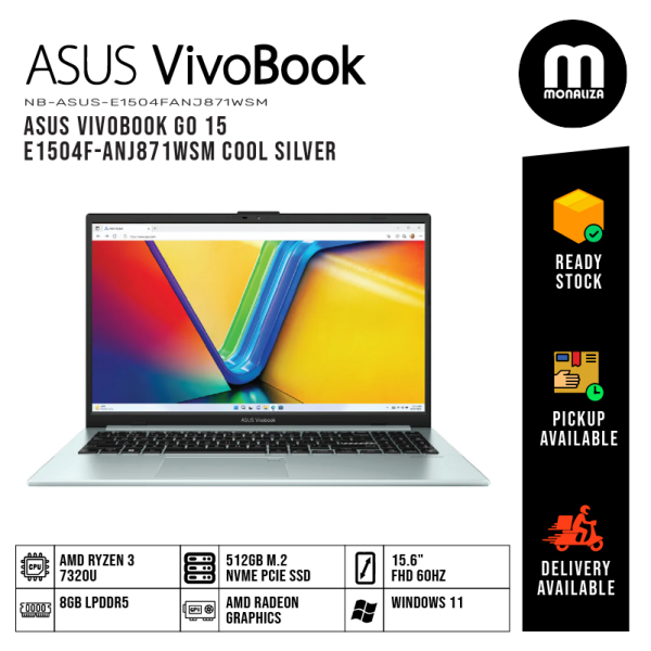 Asus Vivobook GO 15 Laptop (E1504F-ANJ871WSM) AMD RYZEN 3 7320U AMD RADEON GRAPHICS