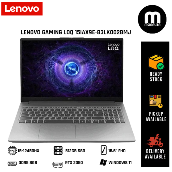 Lenovo LOQ Gaming Laptop (15IAX9E-83LK002BMJ) INTEL CORE I5 12450HX NVIDIA GEFORCE RTX 2050