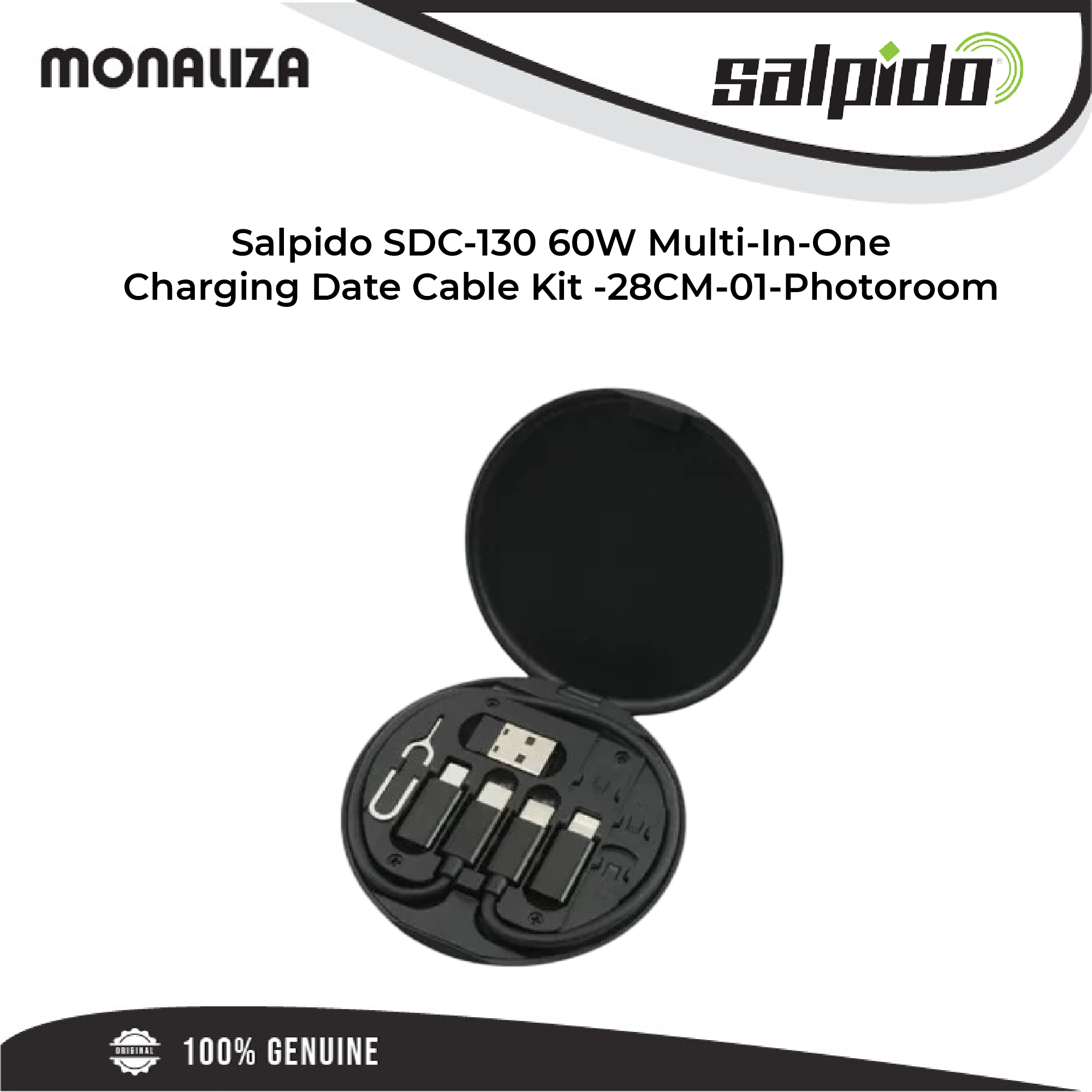 Salpido SDC-130 60W Multi-In-One Charging Date Cable Kit -28CM