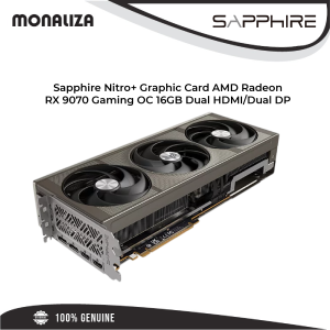 Sapphire Nitro+ Graphic Card AMD Radeon RX 9070 Gaming OC 16GB Dual HDMI/Dual DP