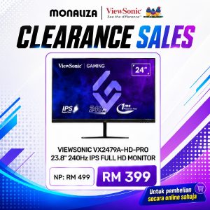 Viewsonic Monitor VX2479A-HD-PRO 23.8" Inch 240HZ IPS FHD