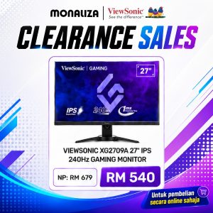 Viewsonic Gaming Monitor XG2709A 27” IPS 240Hz