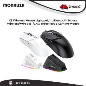 X2 Wireless Mouse Lightweight Bluetooth Mouse Wireless/Wired BT/2.4G Three Mode Gaming Mouse
