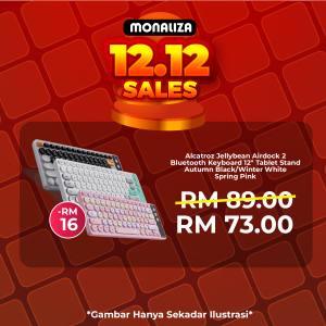[ PROMOSI 12.12 ] Alcatroz Jellybean Airdock 2 Bluetooth Wireless Rechargeable Keyboard With Tablet Stand - Autumn Black/Spring Black/Winter White