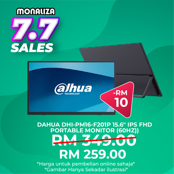 Dahua Portable Monitor DHI-PM16-F201P 15.6" Inch IPS FHD 60HZ