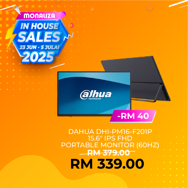 Dahua Portable Monitor DHI-PM16-F201P 15.6" Inch IPS FHD 60HZ