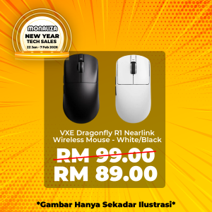 VXE Dragonfly R1 SE+ Wireless Mouse - Black/White