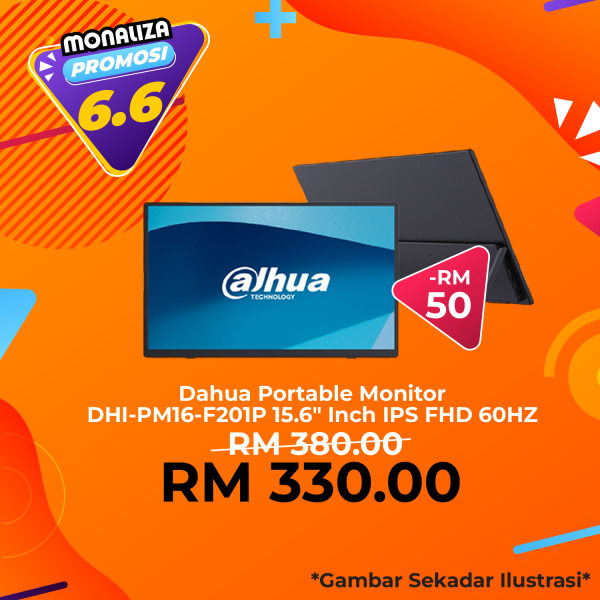 Dahua Portable Monitor DHI-PM16-F201P 15.6" Inch IPS FHD 60HZ