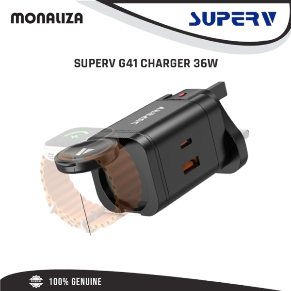 SuperV G41 Multifunction 3 IN 1 36W Charger