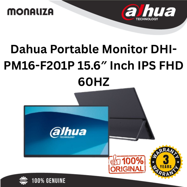 Dahua Portable Monitor DHI-PM16-F201P 15.6" Inch IPS FHD 60HZ