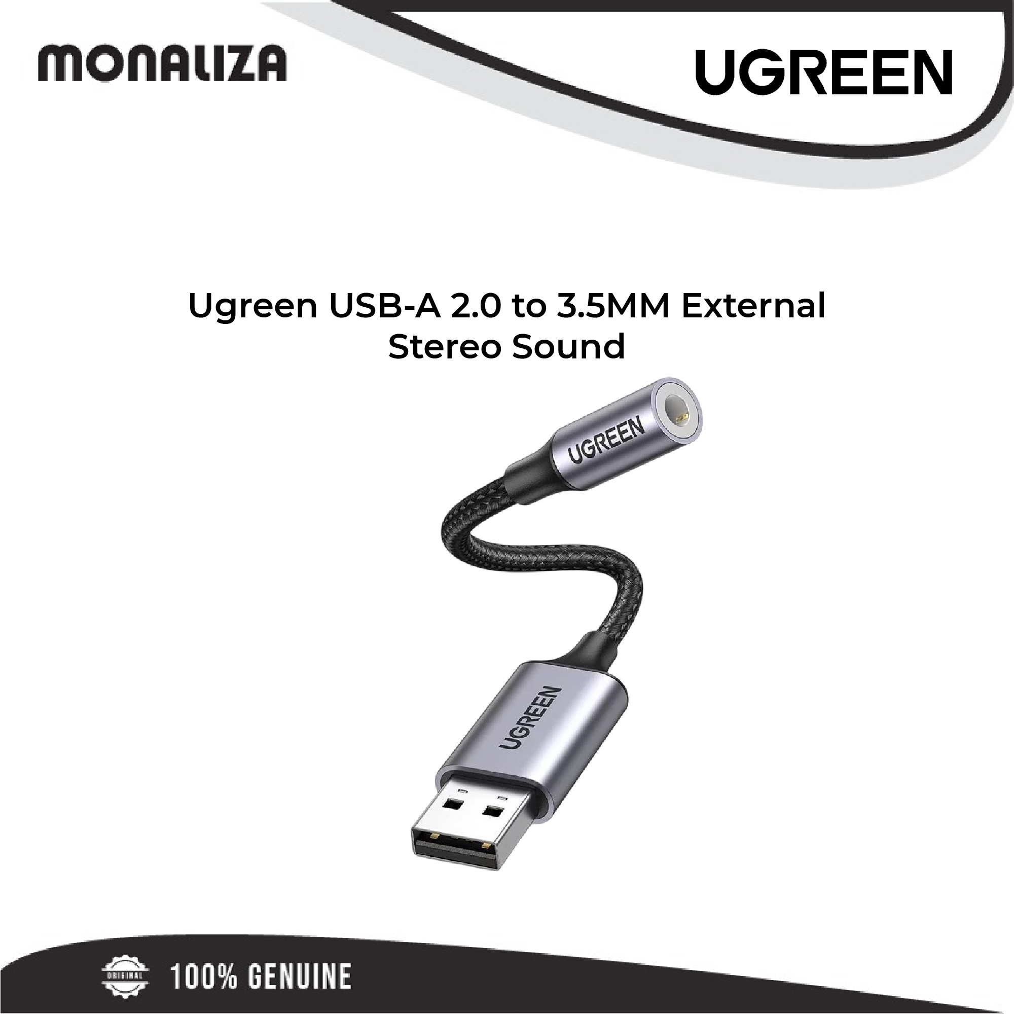 Ugreen USB-A 2.0 to 3.5MM External Stereo Sound