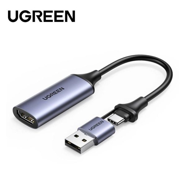Ugreen USB-C + A 2.0 Male Video Capture Device to HDMI Female 1080P@30HZ