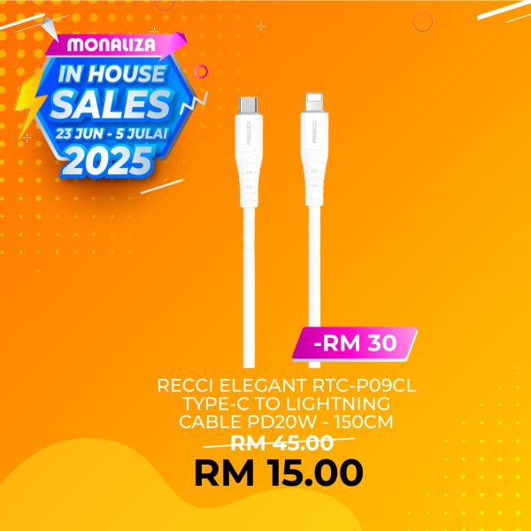 Recci Elegant RTC-P09CL Type - C To Lightning Cable PD20W - 150CM