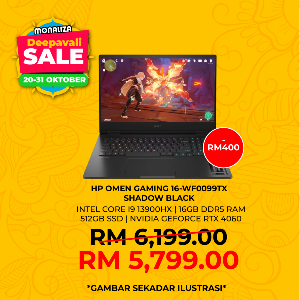 HP Omen Gaming Laptop (16-WF0099TX) Intel Core I9-13900HX | Nvidia Geforce RTX 4060