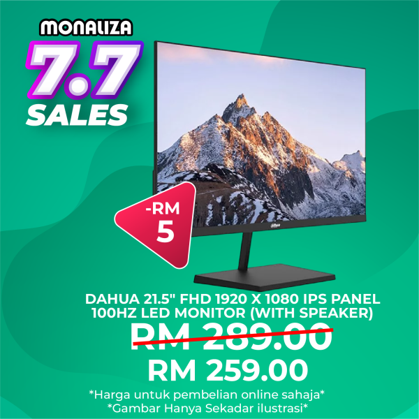 Dahua Monitor LM-22A201FS 21.5" Inch IPS LED 100HZ ( Speaker built-in)