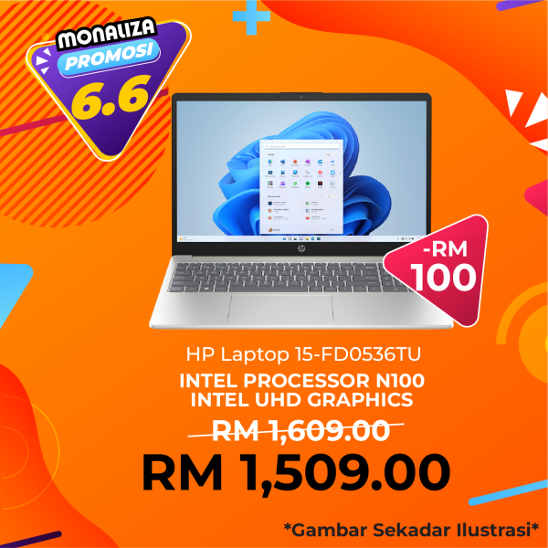 HP Laptop (15-FD0535TU) INTEL PROCESSOR N100 INTEL UHD GRAPHICS