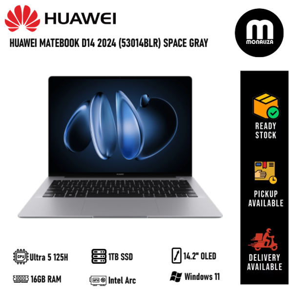 Huawei MateBook D14 2024 Laptop | Intel EVO Core Ultra 5 / Intel EVO Core Ultra 7