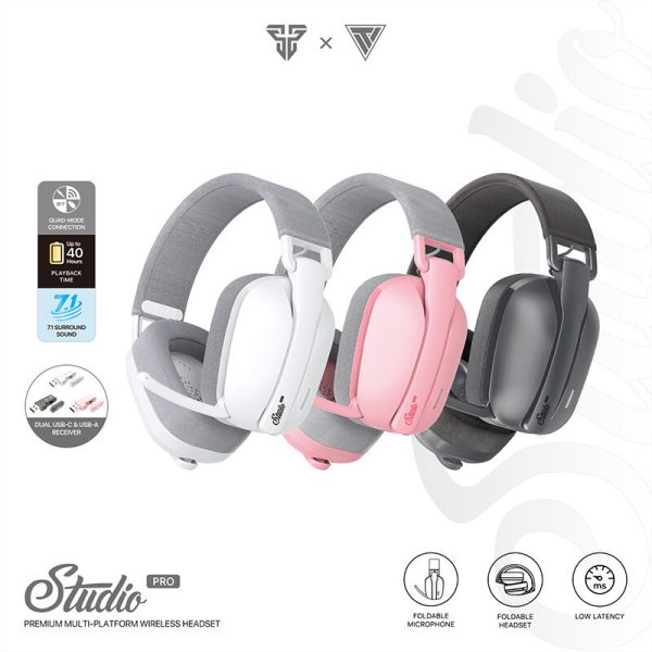 Fantech Wireless Headset Studio WHG03 Pro with 7.1 Surround Multi- Platform USB +3.5MM - Image 4