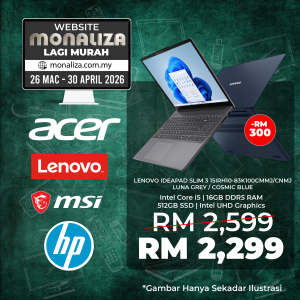 Lenovo Laptop IdeaPad Slim 3 Laptop (15IRH10-83K100CMMJ/83K100CNMJ) Intel Core I5-13420H | Integrated Intel® UHD Graphics