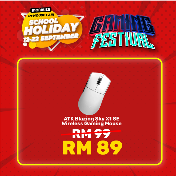 ATK Blazing Sky X1 SE Wireless Mouse – Black / White