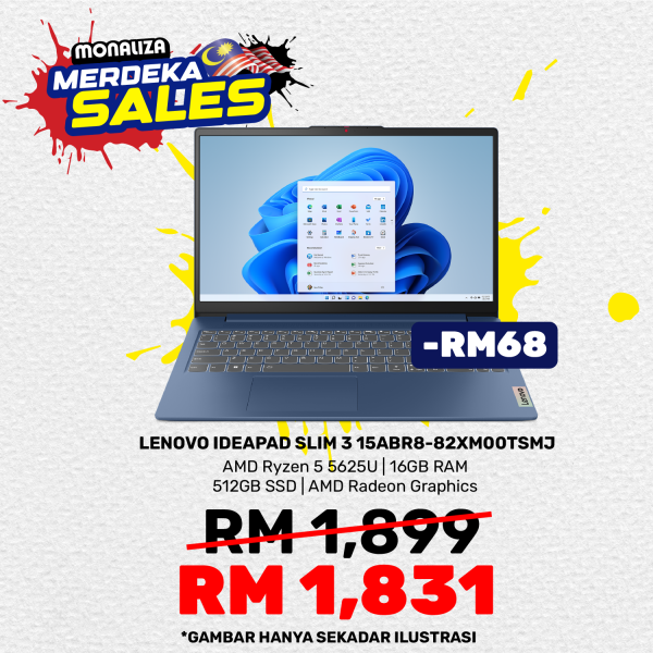 Lenovo Laptop IdeaPad Slim 3 15ABR8-82XM00TSMJ Abyss Blue & 15ABR8-82XM00TTMJ Arctic Grey