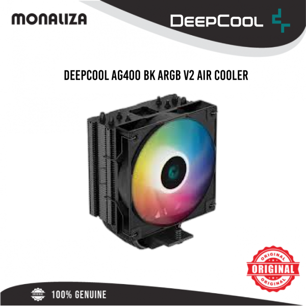 DEEPCOOL AG400 ARGB V2 Air Cooler – Black / White - Image 2