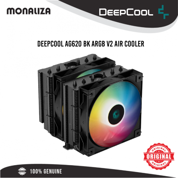 DEEPCOOL AG620 ARGB V2 Air Cooler – Black / White