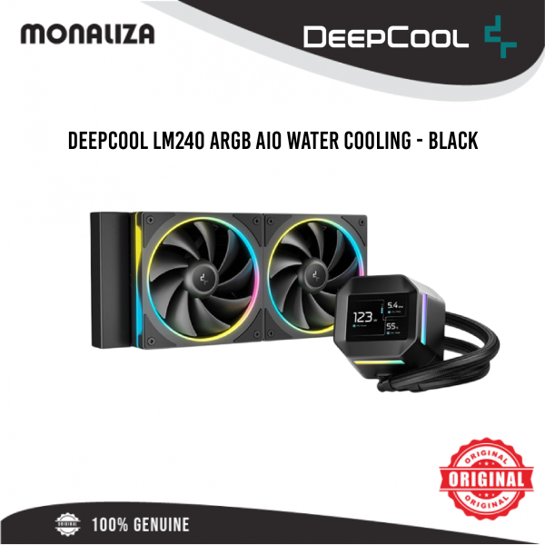 DEEPCOOL LM240 ARGB AIO Water Cooling – Black / White