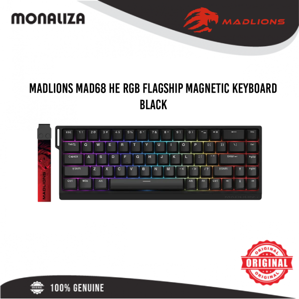 MADLIONS MAD68 HE RGB Flagship Magnetic Keyboard – Black / White