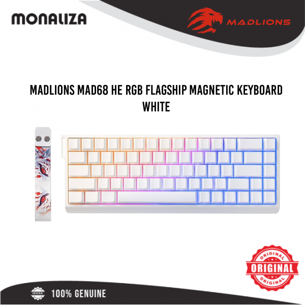 MADLIONS MAD68 HE RGB Flagship Magnetic Keyboard – Black / White - Image 2