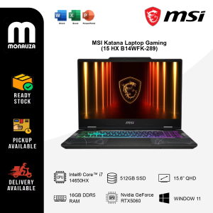 MSI Katana Laptop Gaming (15 HX B14WFK-289) Intel Core I7 14650HX | NVIDIA GeForce RTX 5060