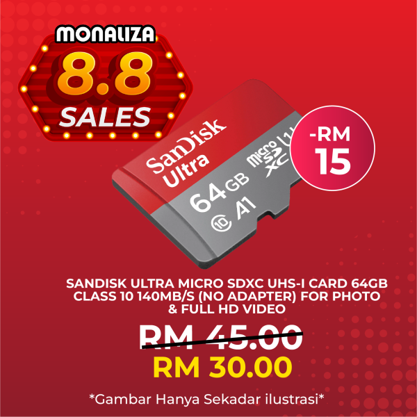 SanDisk Ultra Micro SDXC UHS-I Card - 64GB/128GB/256GB