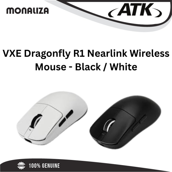 VXE Dragonfly R1 Nearlink Wireless Mouse – Black / White