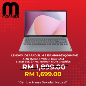 Lenovo Laptop IdeaPad Slim 3 15AMN8 82XQ00MPMJ 15.6" FHD - Image 4