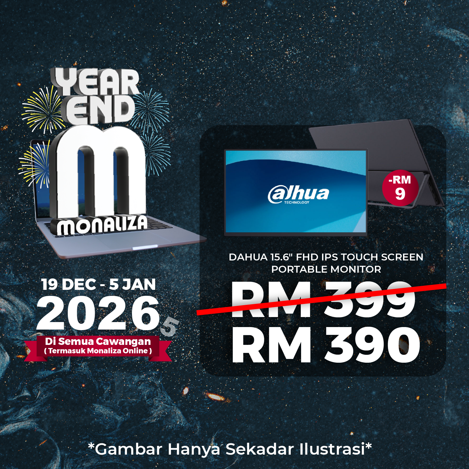 Dahua Touch Screen Portable Monitor 15.6" FHD IPS