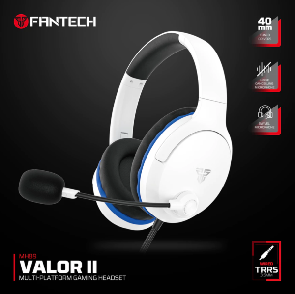 FantechMH89 VALOR II Gaming Headset Black / White - Image 3