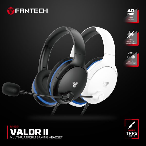 FantechMH89 VALOR II Gaming Headset Black / White