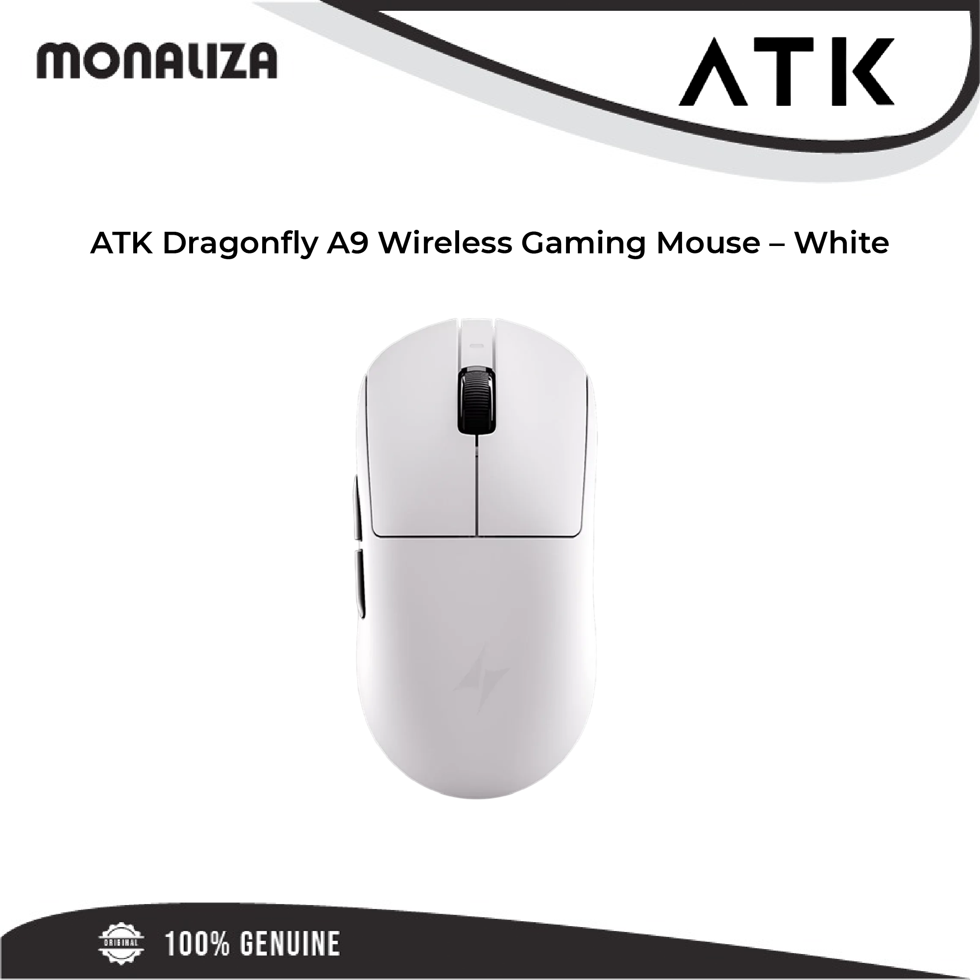 ATK Dragonfly A9 Wireless Gaming Mouse – White -