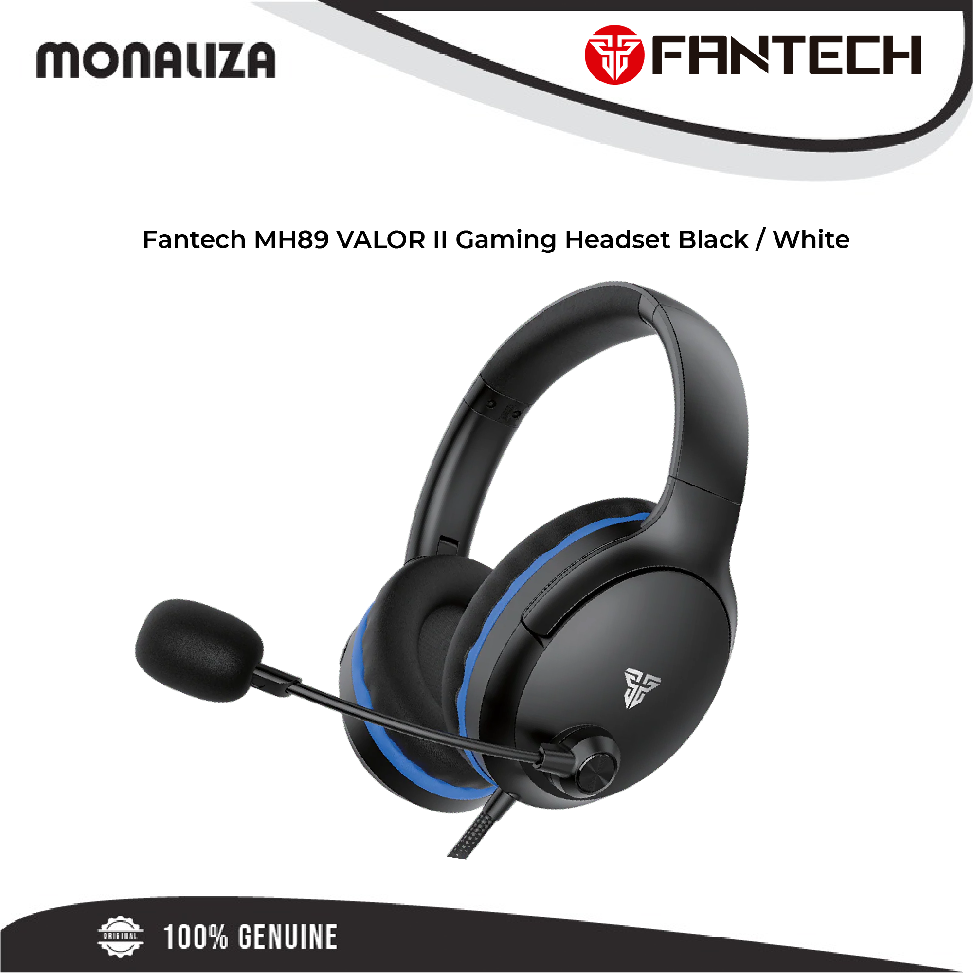 Fantech MH89 VALOR II Gaming Headset Black / White