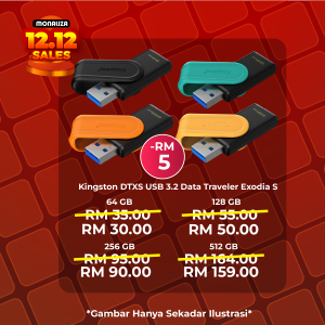 [ PROMOSI 12.12 ] Kingston DataTraveler Exodia S DTXS USB 3.2 – 64GB / 128GB / 256GB