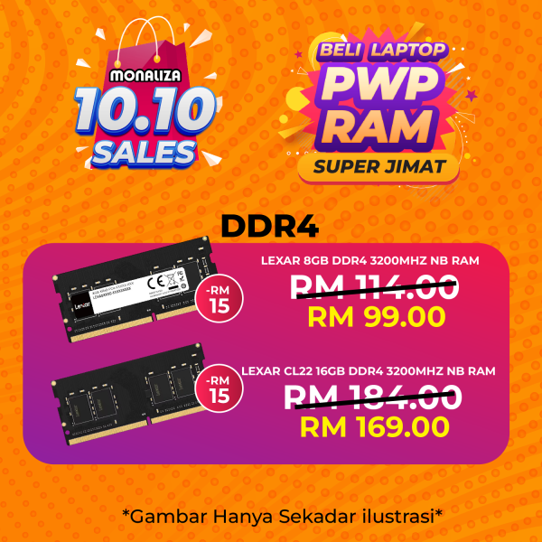 [PWP] SUPER JIMAT LAPTOP RAM UGRADE SERVICE (8GB/16GB)