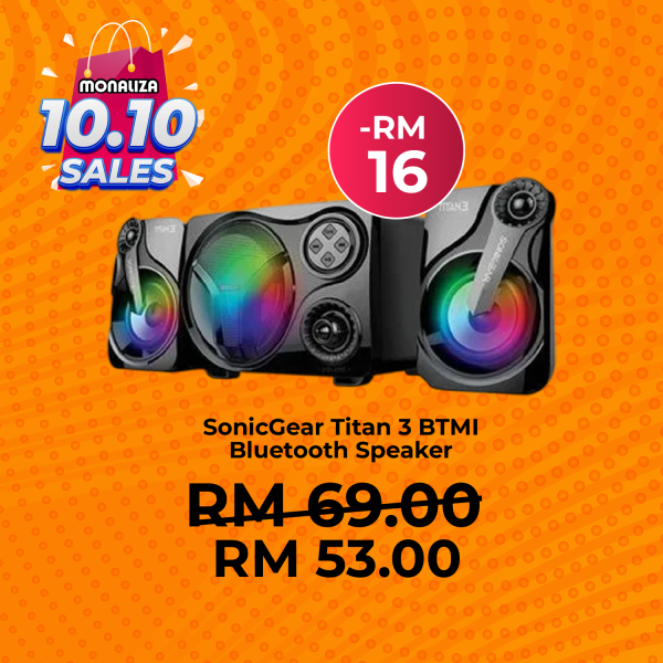 [ PROMOSI 10.10 ] SonicGear Titan 3 BTMI Bluetooth Speaker
