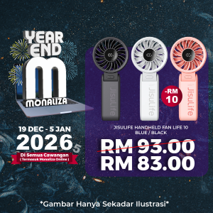 JISULIFE Handheld Fan LIFE 7 – Black / Light Grey / Pink