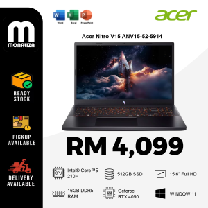 Acer Nitro V15 ANV15-52-5914 | 165 Hz | Intel® Core™ 5 210H | GeForce RTX™ 4050 6GB | 512GB SSD