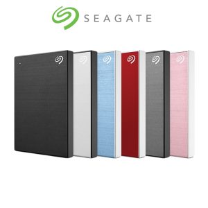 Seagate 1TB One Touch With Password Hardisk - Silver/ Grey / Blue