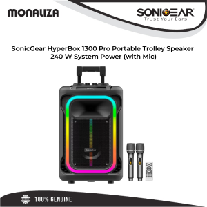 SonicGear HyperBox 1300 Pro Portable Trolley Speaker – 240 W System Power (with Mic)