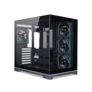 Tecware VXN Glow TG ATX Casing – Black (With 4× ARGB Fans)