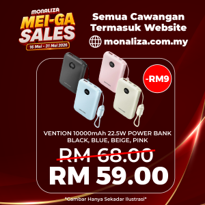 Vention 10,000mAh 22.5W Power Bank – Black / Pink / Beige / Blue
