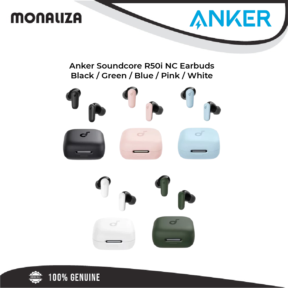 Anker Soundcore R50i NC Earbuds – Black / Green / Blue / Pink / White
