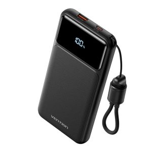 Vention 10,000mAh 22.5W Power Bank – Black / Pink / Beige / Blue
